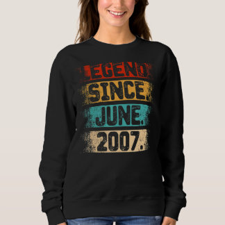 Sweatshirt Légende depuis juin 2007 15e anniversaire 15 ans