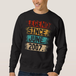 Sweatshirt Légende depuis juin 2007 15e anniversaire 15 ans