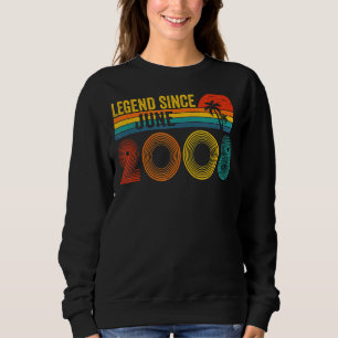 Sweatshirt Légende depuis juin 2008 14e anniversaire 14 ans