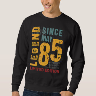 Sweatshirt Légende Depuis Mai 1985 Pour 37 Ans 37ème Naissanc