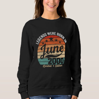 Sweatshirt Légendes d'anniversaire vintage 25 ans Nés en juin
