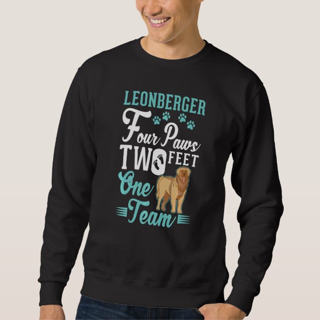 Sweatshirt Leonberger quatre pattes deux pieds une équipe Leo (Devant)