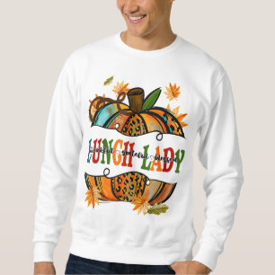 Sweatshirt Leopard Citrouille Automne Automne Thanksgiving La