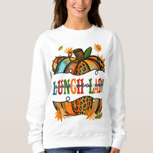 Sweatshirt Leopard Citrouille Automne Automne Thanksgiving La