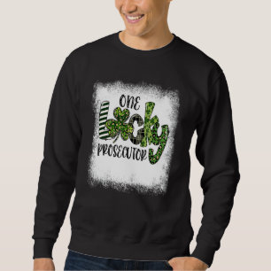 Sweatshirt Leopard de Jour de la Saint Patrick blanchi Un Par