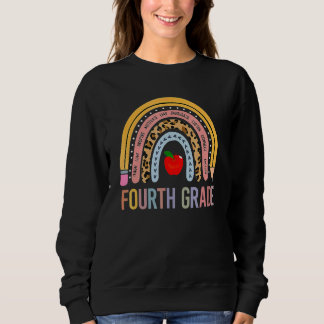 Sweatshirt Leopard enseignant de quatrième année Rainbow 4e a