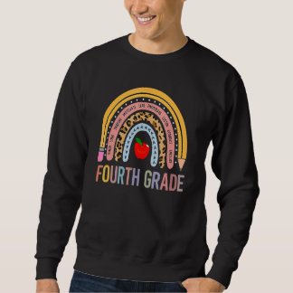 Sweatshirt Leopard enseignant de quatrième année Rainbow 4e a