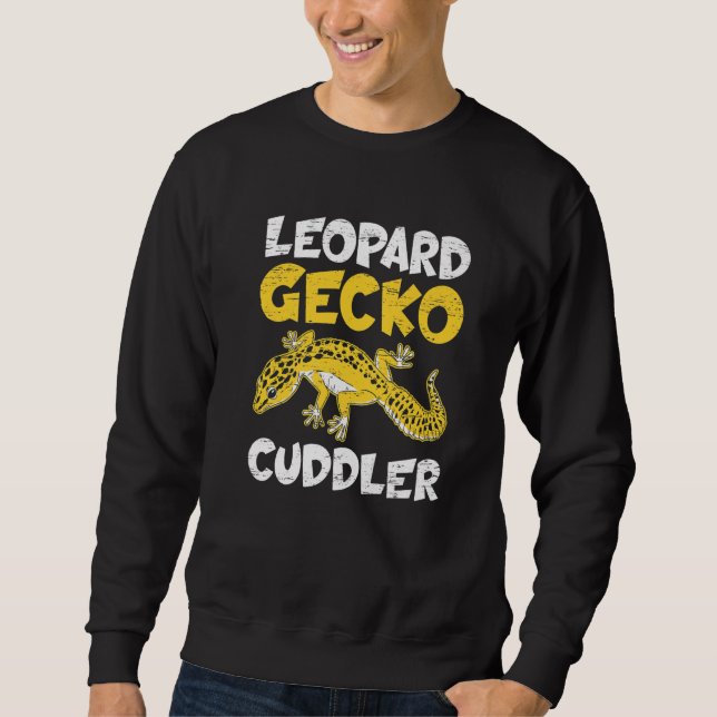 Sweatshirt Leopard Gecko Cuddler Reptile  Cuddling Hug (Devant)