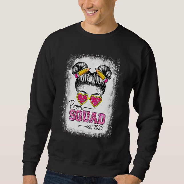 Sweatshirt Leopard Graphic Prom Squad 2022 Grad Grad Gradua (Devant)
