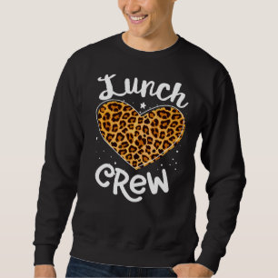 Sweatshirt Leopard Lunch Crew Group Matching School Cafeteria