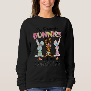 Sweatshirt Leopard Mes lapins Favoris Appelez-Moi Déjeuner La