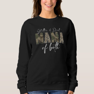 Sweatshirt Leopard Parties scintillant Dirt Maman Mama Des De