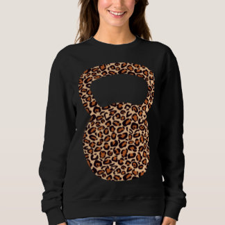 Sweatshirt Leopard Print Kettle Bell Gym Weights Swinger Card