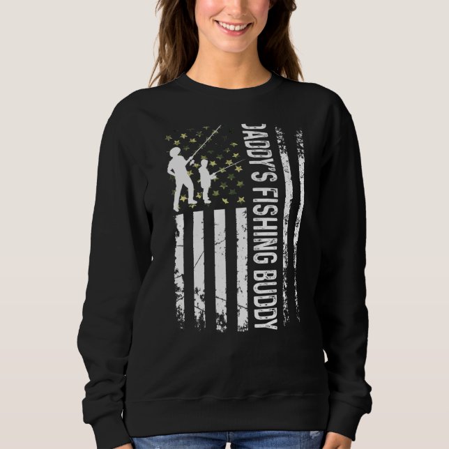 Sweatshirt L'équipe du jeune pêcheur père de père de famille  (Devant)