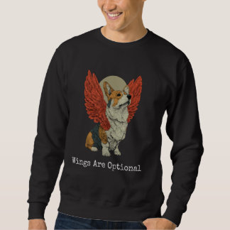 Sweatshirt Les ailes sont facultatives - Corgi à ailes rétro