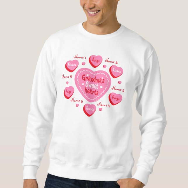 Sweatshirt Les amoureuses de la grand-maman ont personnalisé (Devant)