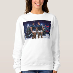 Sweatshirt Les arbres de Noël lumineux de SlipperyJoe deux mu