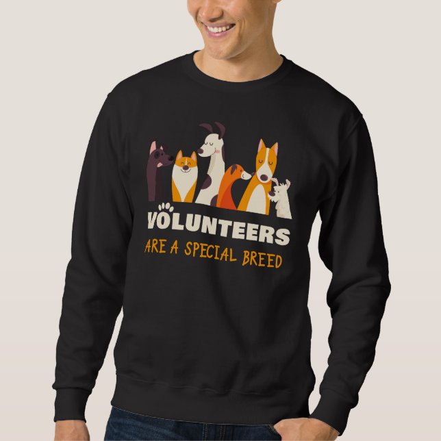 Sweatshirt Les bénévoles sont un refuge Secourt pour chiens d (Devant)