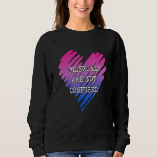 Sweatshirt Les Bisexuels Ne Sont Pas Confondus Coeur Bi Pride