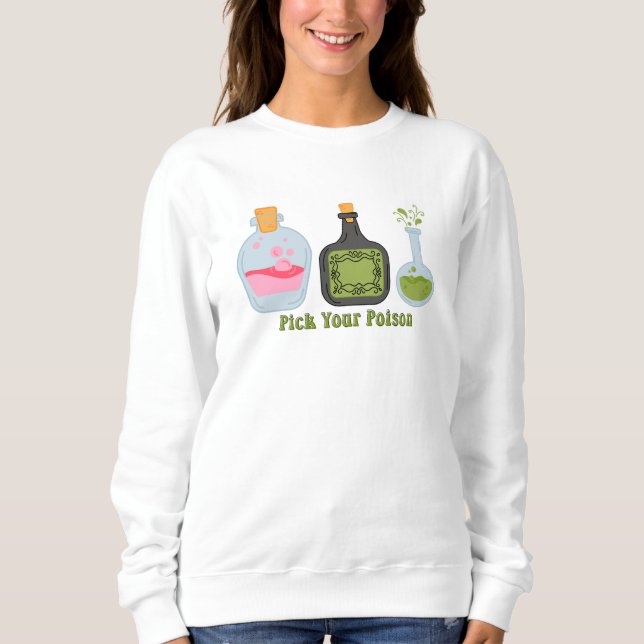 Sweatshirt Les bouteilles de potion éffrayantes ramassent vot (Devant)