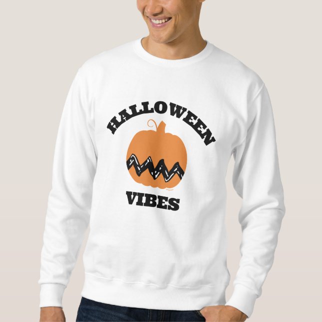 Sweatshirt Les cacahuètes| Charlie Brown Orange Citrouille (Devant)