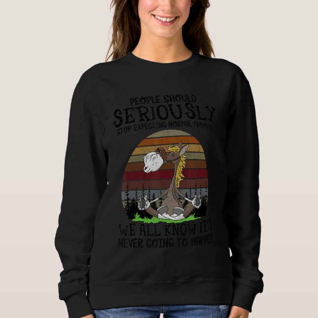 Sweatshirt Les Chevaux Devraient Sérieusement Cesser D'Attend (Devant)