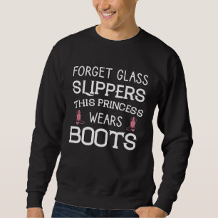 Sweatshirt les cow-girls aiment la vie à la campagne bottes d