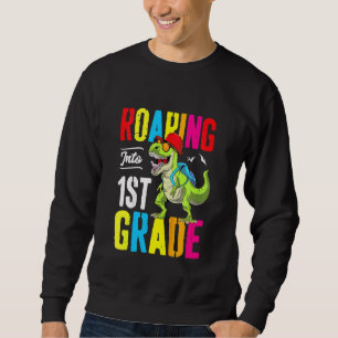 Sweatshirt Les enfants se ruent vers le sac à dos Dinosaure d