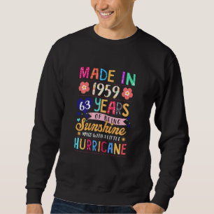 Sweatshirt Les Femmes Fabriquées En 1959 63 Ans D'Être Un Awe