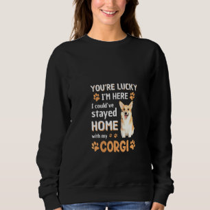 Sweatshirt Les Femmes Heureusement Ont À La Maison Mon Chien 
