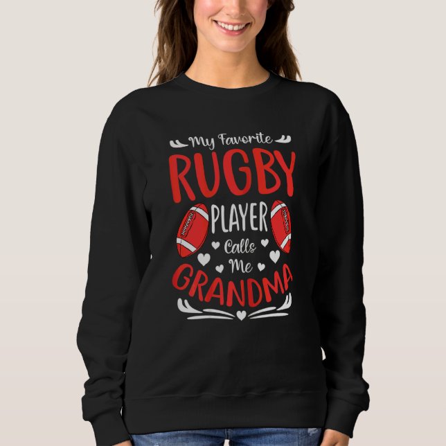 Sweatshirt Les Femmes Mon Joueur De Rugby Préféré M'Appelle G (Devant)