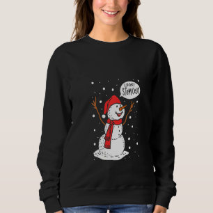 Sweatshirt Les femmes regardent les cellules souches Snowman 