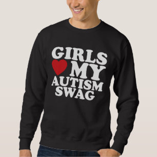 Sweatshirt Les filles aiment mon cœur de sensibilisation au s