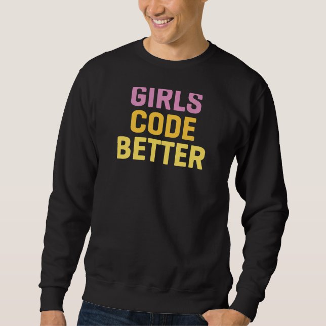 Sweatshirt Les filles Code Meilleure programmation Informatiq (Devant)