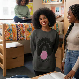 Sweatshirt Les Filles Noires Peuvent Être Mignonnes