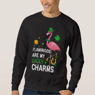 Sweatshirt Les Flamants roses Sont Mon Lucki Charm Shamrock H