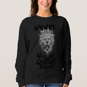 Sweatshirt Les gagnants de Lion ne quittent jamais Bête King 