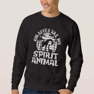 Sweatshirt Les Giraffes Drôle Sont Mon Esprit Animal Pour Fem