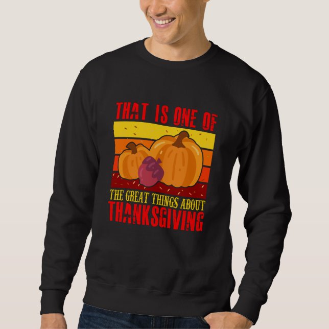 Sweatshirt Les grandes choses de Thanksgiving (Devant)