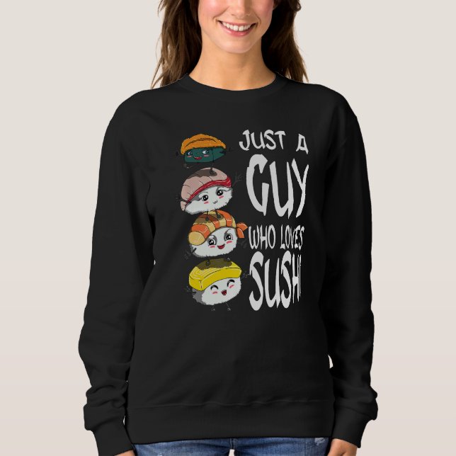Sweatshirt Les Hommes Et Les Garçons Mangent Du Poisson Juste (Devant)