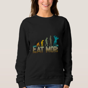 Sweatshirt Les hommes mangent plus de culturistes rétro Évolu