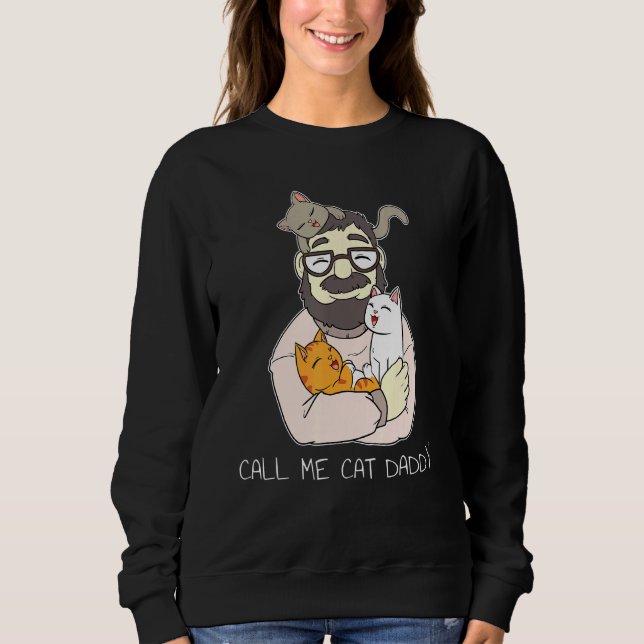 Sweatshirt Les Hommes M'Appelent Chat Papa Kitten Papa Kitty  (Devant)