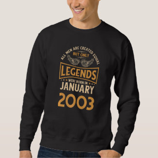 Sweatshirt Les Légendes D'Anniversaire Sont Nées En Janvier 2