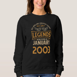 Sweatshirt Les Légendes D'Anniversaire Sont Nées En Janvier 2