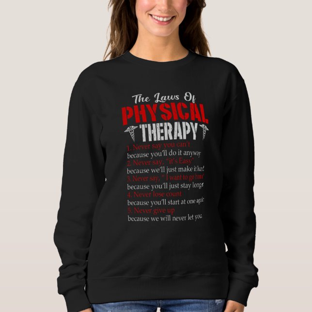 Sweatshirt Les Lois De La Thérapie Physique Pt Physique (Devant)
