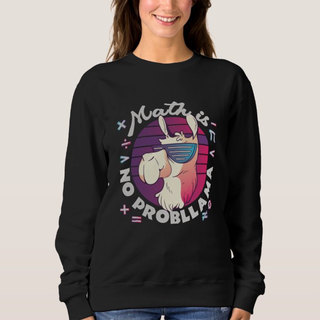 Sweatshirt Les maths c'est pas un probLlama (Devant)