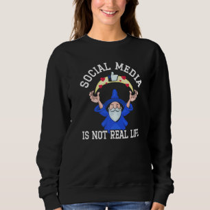 Sweatshirt Les médias sociaux ne sont pas la vraie vie Gestio