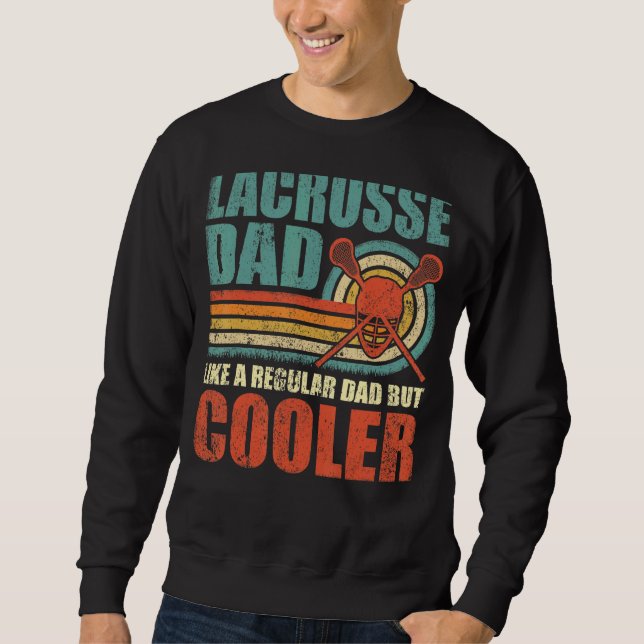 Sweatshirt Les Mens Lacrosse Papa Comme Un Père Régulier Mais (Devant)