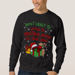 Sweatshirt Les plaisanteries et les paroles amusantes de Noël