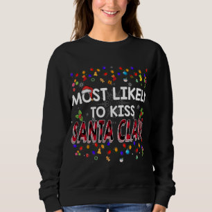 Sweatshirt Les plus susceptibles d'embrasser le Père Noël Fam